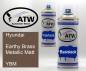 Preview: Hyundai, Earthy Brass Metallic Matt, YBM: 400ml Sprühdose + 400ml Klarlack - Set, von ATW Autoteile West.